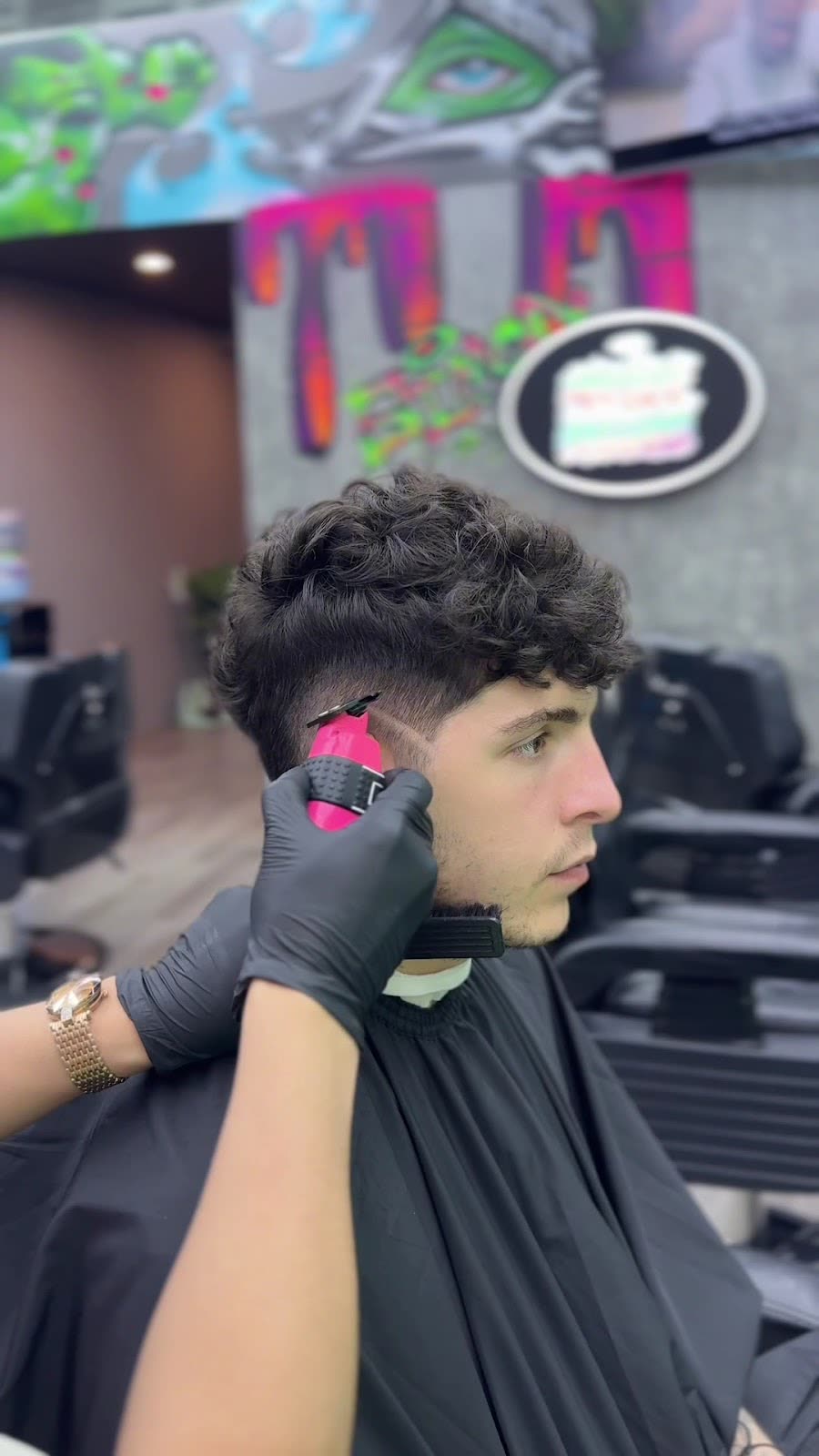 Haircut and hot towel shave